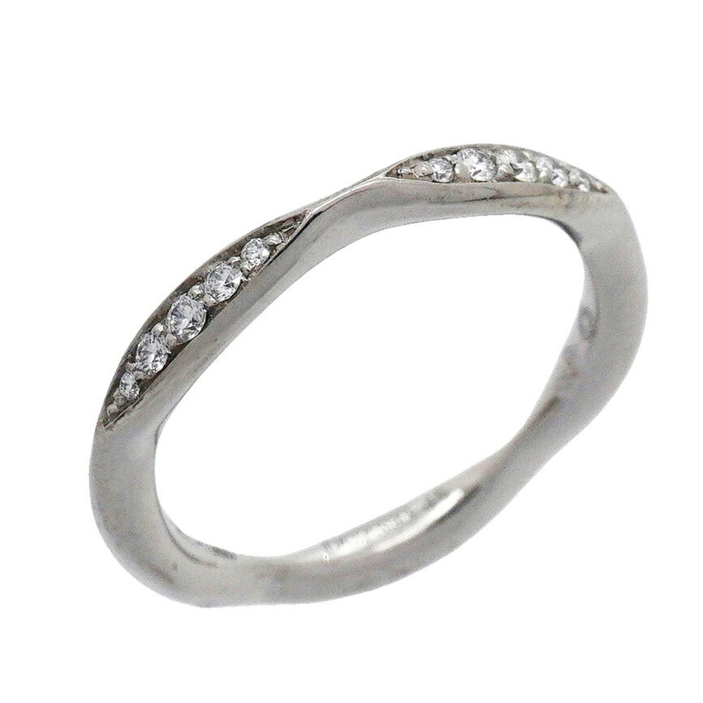 CHANEL Silver Diamond Ring #45